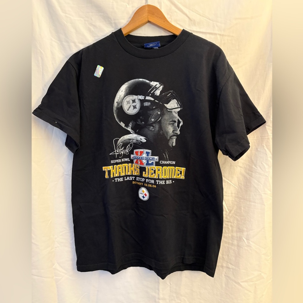 Vintage Jerome Bettis Pittsburgh Steelers Super Bowl T Shirt Mens Large